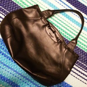 KATE SPADE NEW YORK BLACK LEATHER SHOULDER BAG